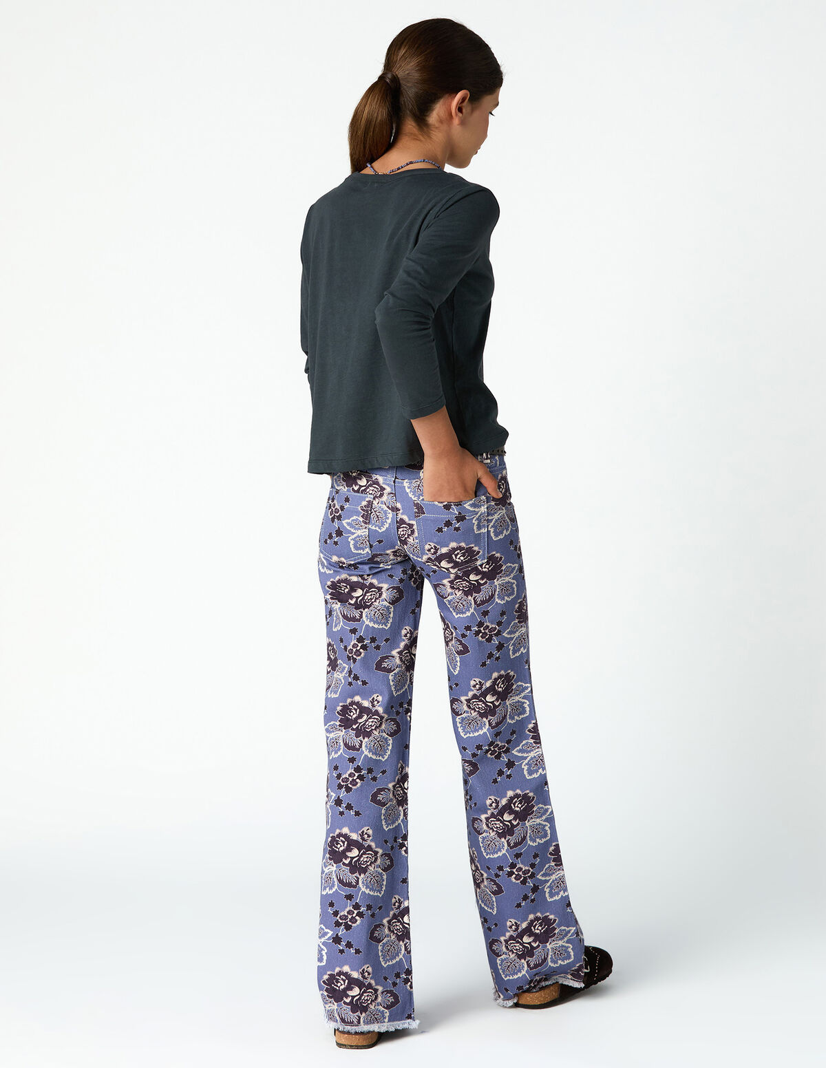 VINTAGE ANILINE BLUE PRINT TROUSERS 
